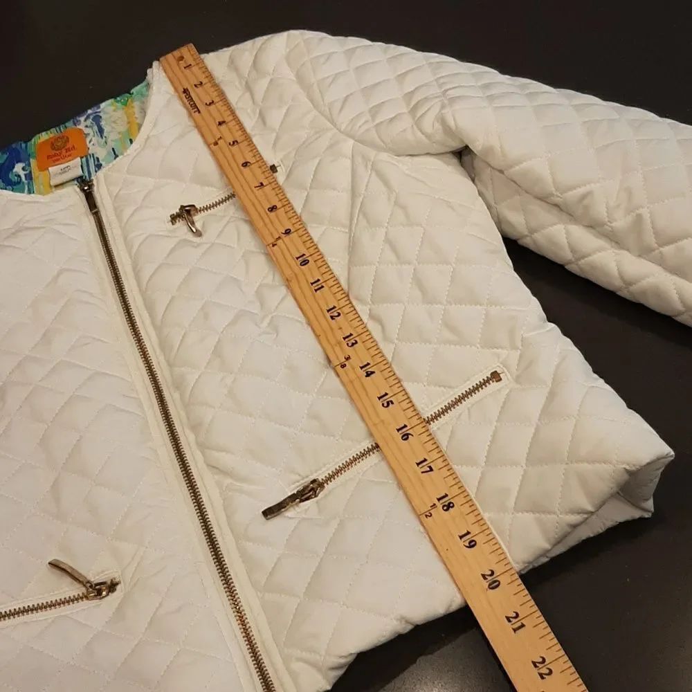 Ruby Rd White Quilted Women's Jacket - Picture 8 of 10